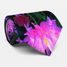 Gravata Cor-de-rosa estonteante e cacto roxo Dahlia