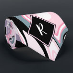 Gravata Cor-de-rosa-mármore rosa púrpura azul<br><div class="desc">Um aspecto moderno e colorido do mármore.</div>