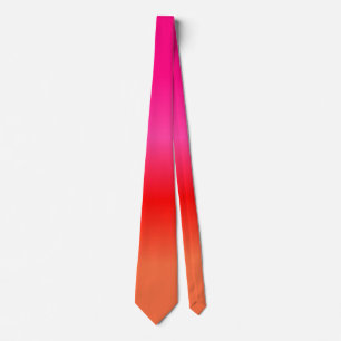 Gravata cor-de-rosa, vermelha e alaranjada do