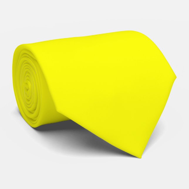 Gravata Cor do solteiro/ Coletor Amarelo Fluorescente (Rolled)