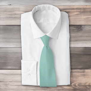 Gravata Cor Minimalista Verde-Menta Sólido