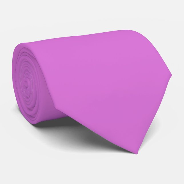 Gravata Cor Purple Orquídea Sólida Simples (Rolled)
