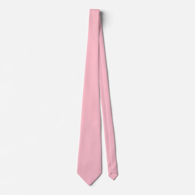 Gravata Cor rosa FFC0CB - Opção para adicionar nome (Frente)