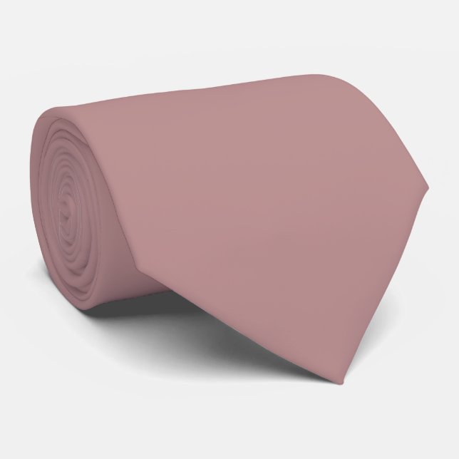 Gravata Cor Rosa Marrom Sólido Simples (Rolled)