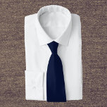 Gravata Cor Sólida Azul do Marinho da Meia-Noite<br><div class="desc">Cor Sólida Azul do Marinho da Meia-Noite</div>