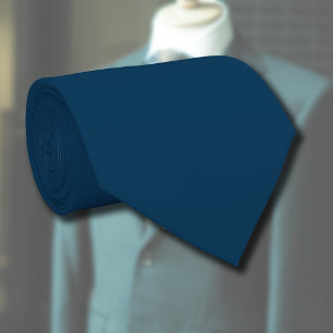 Gravata Cor Sólida Azul Prussiana   Clássico   Elegante