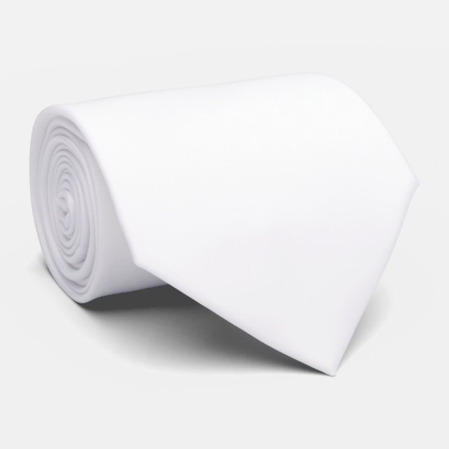 Gravata Cor Sólida Branca do Fantasma (Rolled)