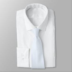 Gravata Cor Sólida do Pastel Branco Suave Azul