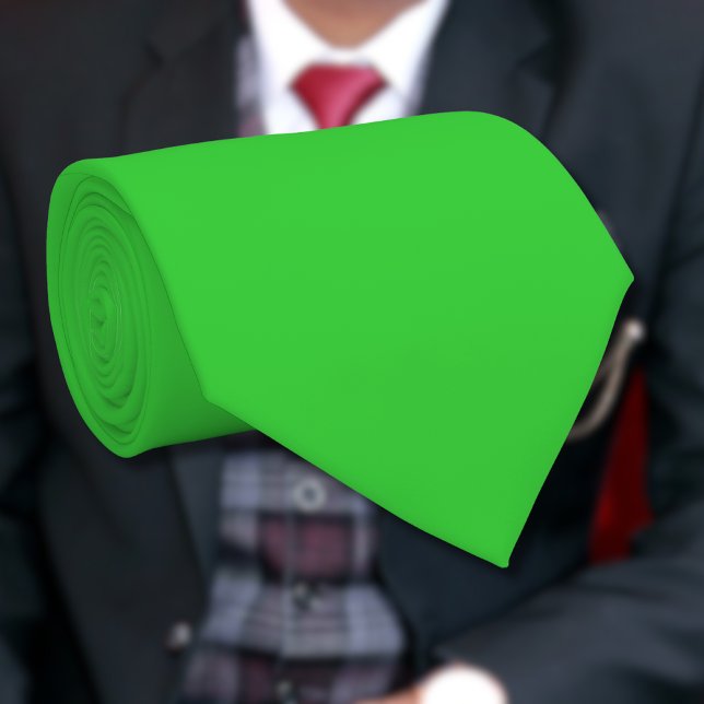Gravata Cor sólida do Verde limão Neon | Clássico (Criador carregado)