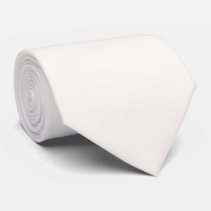 Gravata Cor Sólida Floral Creme Branco 