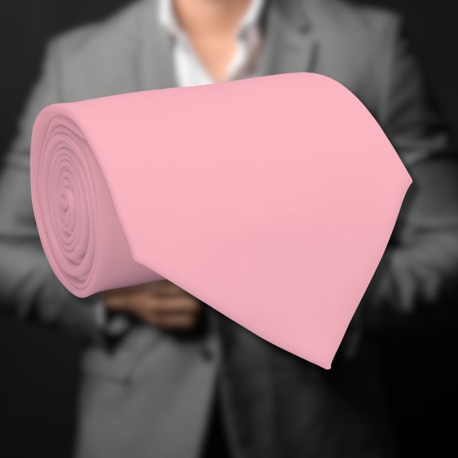 Gravata Cor Sólida Rosa Esbranquiçada da Tendência | Elega (Criador carregado)