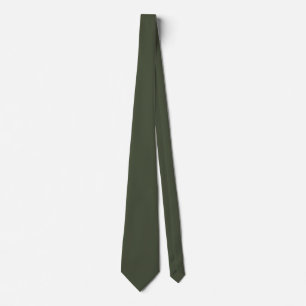 Gravata Cor Sólida Verde Rifle