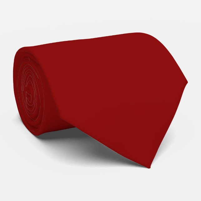 Gravata Cor Sólida Vermelho Escuro Simples (Rolled)