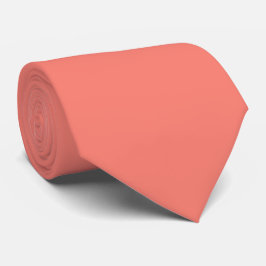 Gravata Cor Sólido Vermelho Salmão Simples