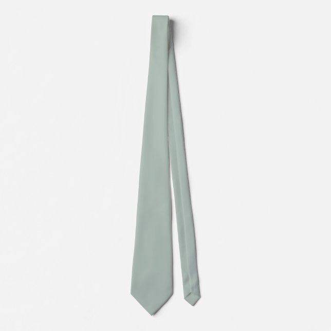 Gravata Cor Verde Eucalipto Suave (Frente)