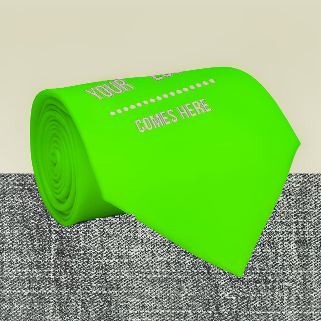 Gravata cor verde fluorescente estável - adicionar logotip (Criador carregado)