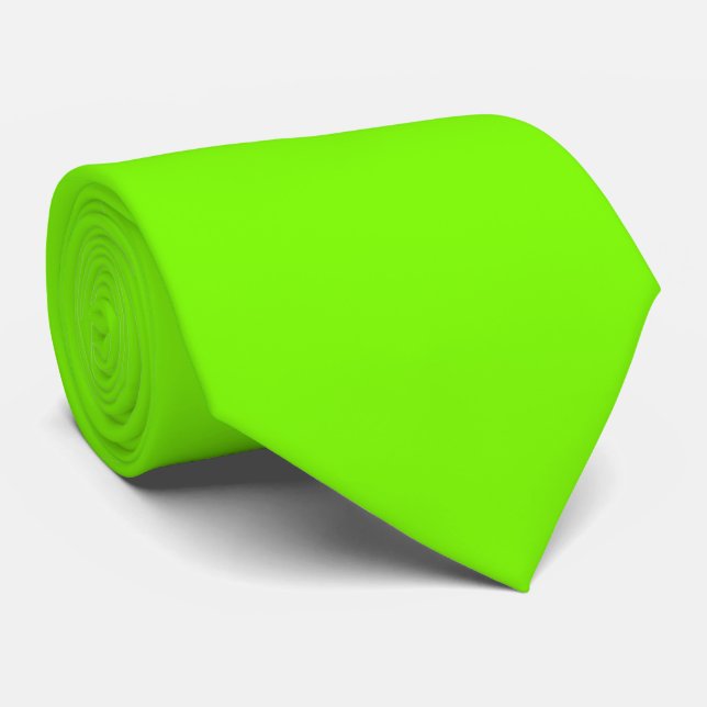 Gravata Cor Verde Relva Sólida Plana (Rolled)