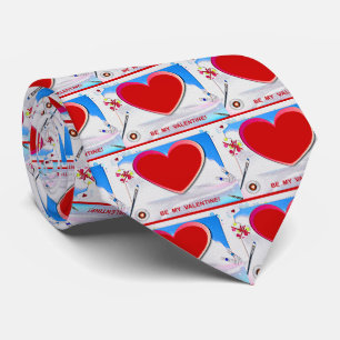 Gravata Coração com Namorados pintado Adicionar sua foto