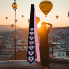 Gravata Coração de Necktie do Orgulho Trans