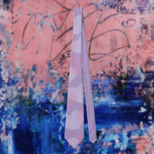 Gravata Coração Doce Sprinkle   Padrão Coração Lavanda