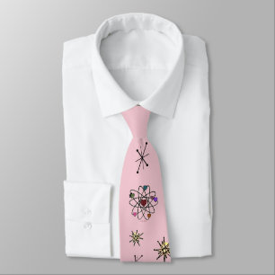 Gravata Corações do Namorados Atômico Retro a Rosa