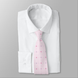 Gravata Corações Rosa e Púrpura a Rosa