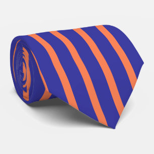Gravata Coral stripado e azul masculinos tradicionais