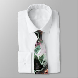 Gravata Corante de mármore verde-rosa e jade