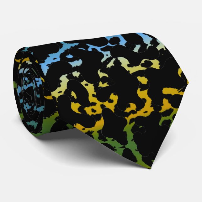 Gravata Corbata de leopardo en multicolor (Rolled)