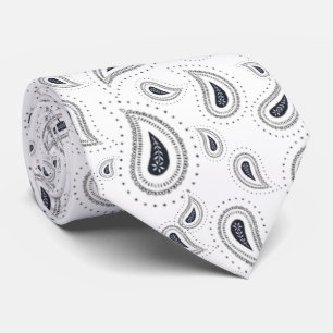 Gravata Corbata elegante blanco con azul oscuro