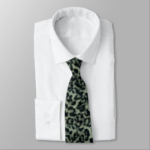 Gravata Corda-leopardo - impressão com impressão de pesc