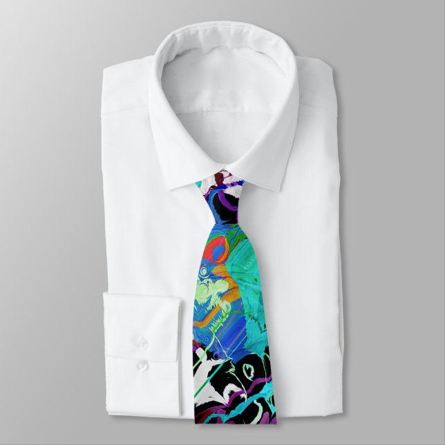 Gravata Cores Caóticas da Pintura 2 (Amarrado)