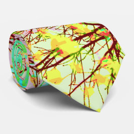 Gravata Cores da Árvore da Primavera Arte Colorida da Natu