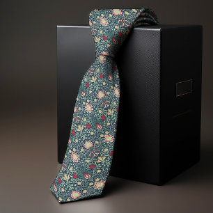 Gravata Cores de Natal Floral Vintage Morris Masculino