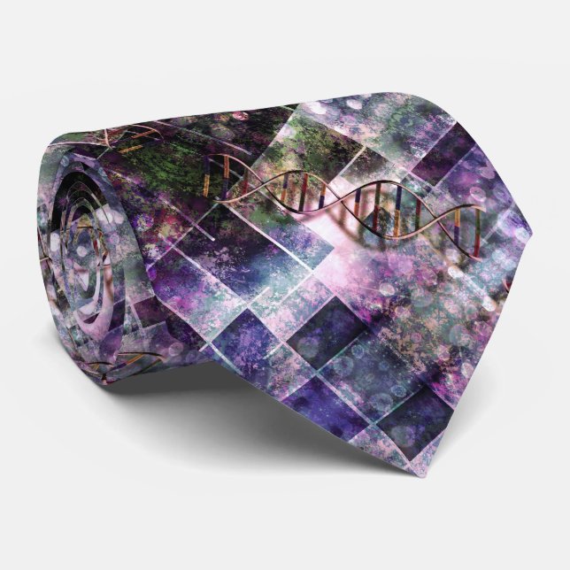 Gravata Cores do ADN (Rolled)