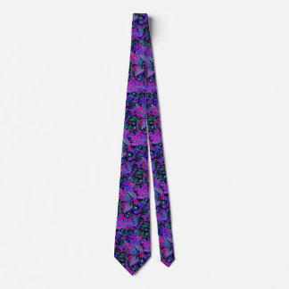 Gravata Cores Neon Psicodélicas Paisley