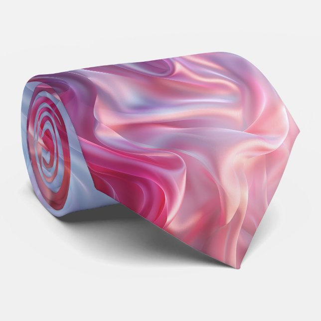 Gravata Cores Pastel Lindas Efeito de Seda Elegante (Rolled)