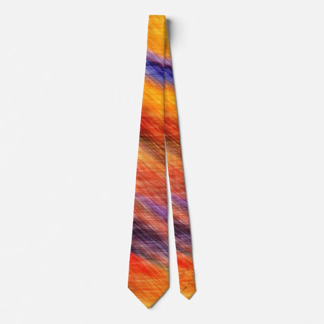 Gravata Cores Sunset Colour Neck Tie Design Abstrato Moder (Frente)