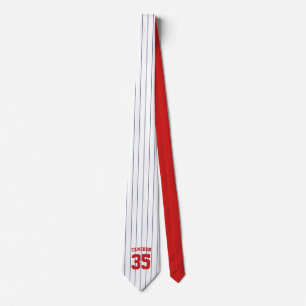 Gravata Cores Totalmente Editáveis Baseball Jersey Stripe