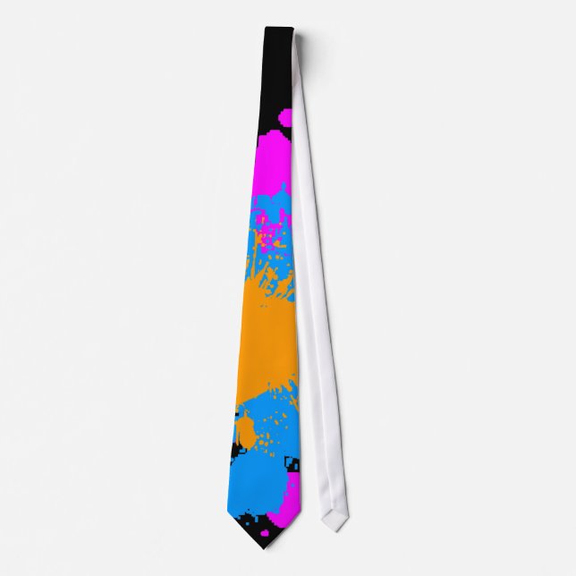 Gravata Corey Tiger 80s - Pintor Retroativo Splatter (Mult (Frente)
