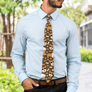 Gravata Corgis Cute Pembroke Welsh Corgi - Padrão Funny