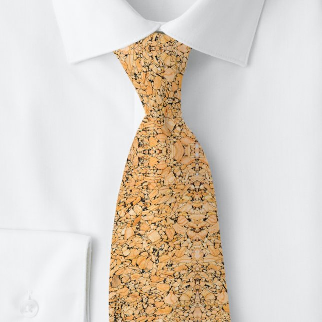 Gravata Cork Pattern Peachy Orange (Criador carregado)