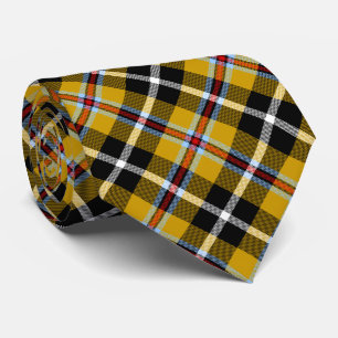 Gravata Cornish National Tartan Yellow and Black Xadrez