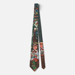 Gravata Coro de Crianças Cantando Natal Antigo na Igreja
