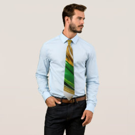 Gravata Corte Clássico do Ouro Verde masculino