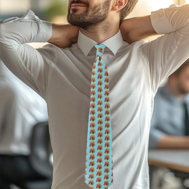 Gravata Coruja do Buquê da Flor (Criador carregado)