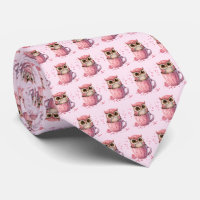 Coruja rosa-branca num padrão de Namorados