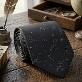 Gravata Corvo Celestial Dark Academia Masculino