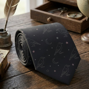 Gravata Corvo Celestial Dark Academia Masculino
