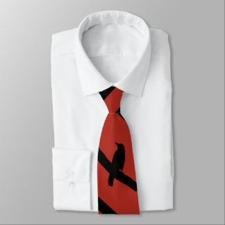 Gravata Corvo empoleirado, vermelho